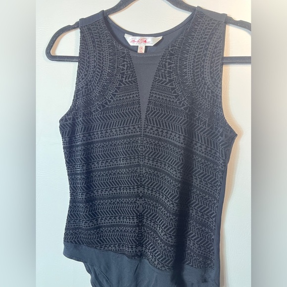 Marilyn Monroe Black Sheer and Velvet Patterned Bodysuit Medium - Picture 8 of 9